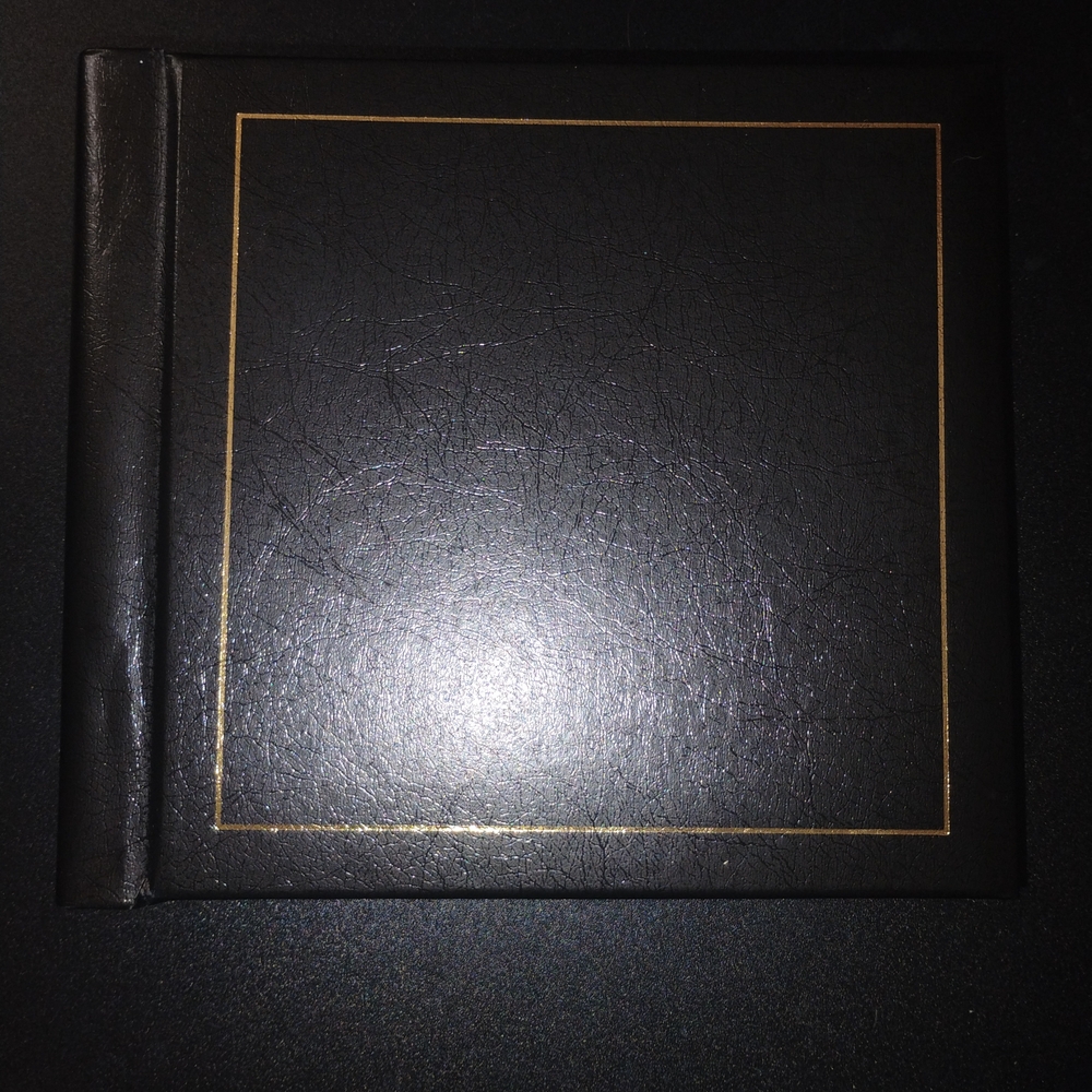 Elegant Black Photo Album with Gold Trim